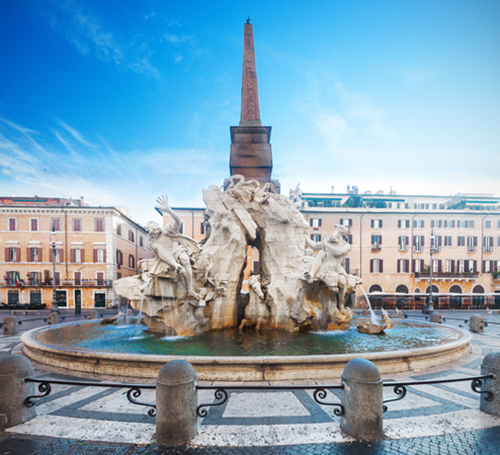 Fuente de los Cuatro Rios en Piazza Navona