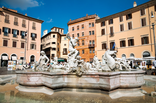 Fuente de Neptuno en Piazza Navona