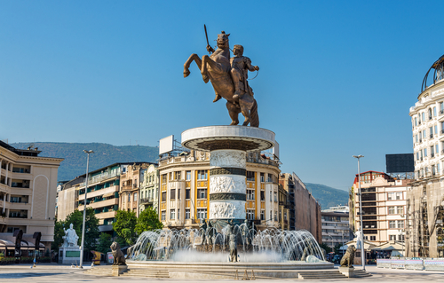 Fuente de Alejandro Magno en Skopje