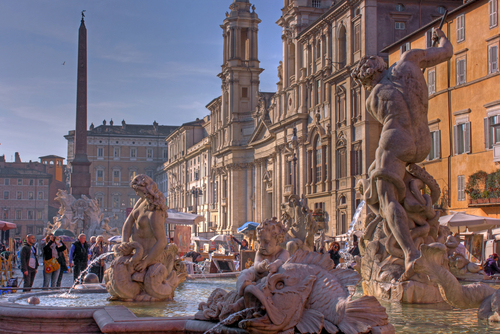 Fuente de Neptuno en Piazza Navona