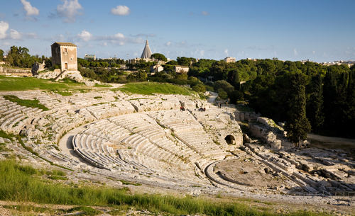 Antiteatro griego en Siracura Sicilia