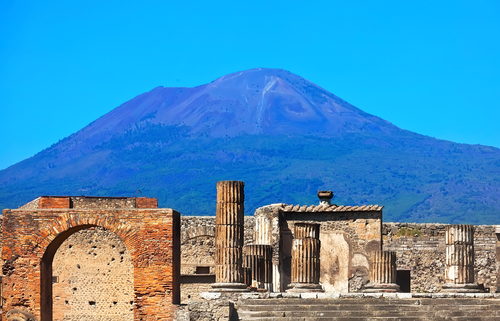 Volcán Vesubio en Italia