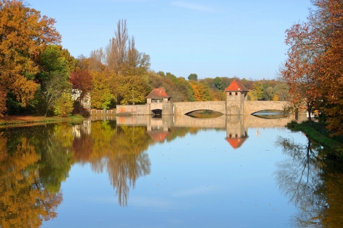 Elster Weir en Leipzig