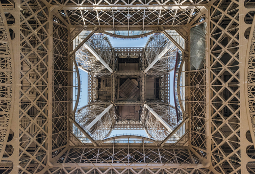 Vista de la Torre Eiffel desde la base