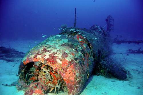 Avión hundido en islas Salomon