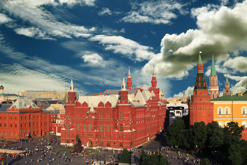 Edificios Plaza Roja en Moscú.