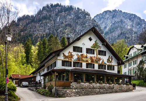Oberammergau en Alemania y sus fachadas pintadas