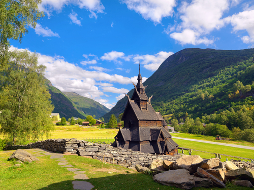 Iglesia de Borgund en Noruega