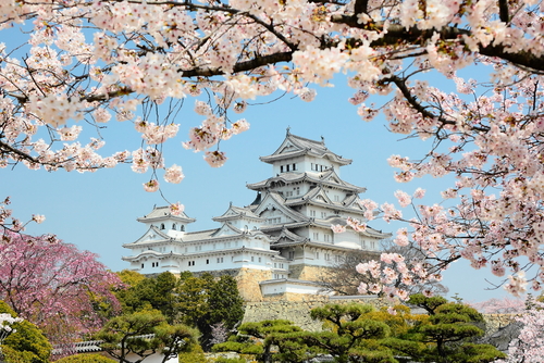 El castillo de Himeji, uno de los más bellos de Japón