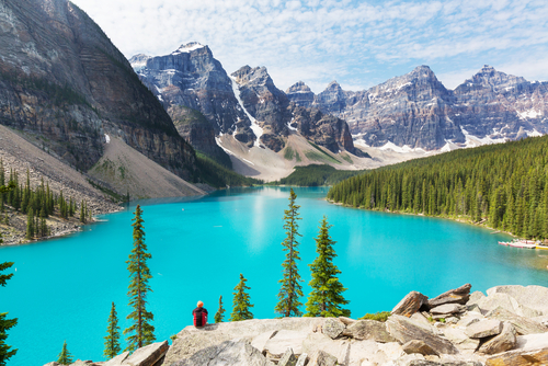 Lago Moraine en Canadá