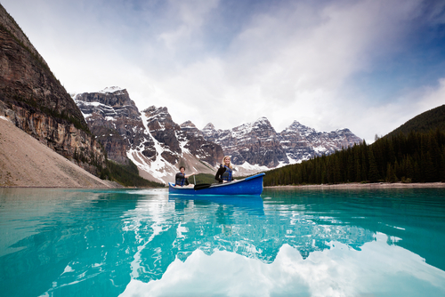 Lago Moraine en Canadá