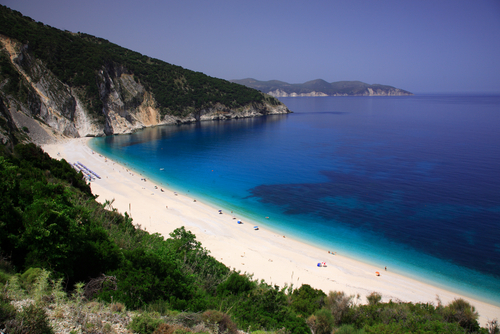 Playa de Myrtos en islas griegas