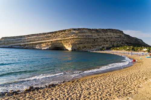 Playa de Matala en Creta