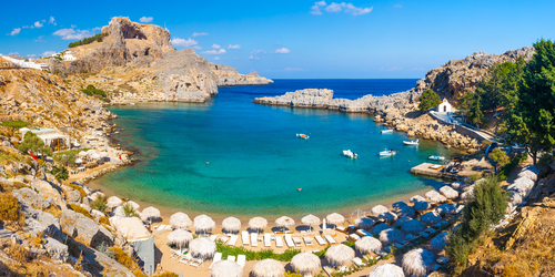 Bahía de St. Pauls en islas griegas