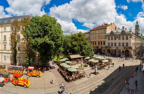 Plaza Rynok en Lviv