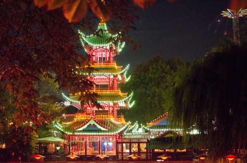 Jardín de Tivoli en Copenhague