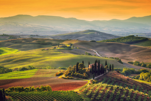 Valle del Orcia en la Toscana