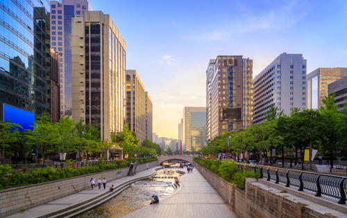 Cheonggyecheon Stream en Seúl