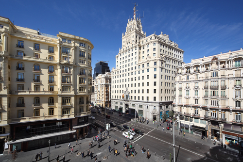 Edificio de Telefónica en la Gran Vía de Madrid