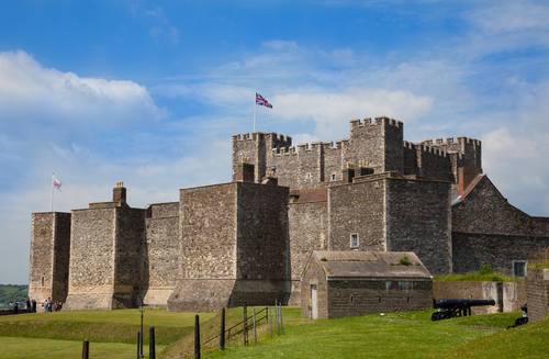 Castillo de Dover en condado de Kent