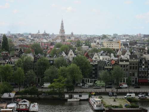 Vista de Ámsterdam desde la Biblioteca Pública