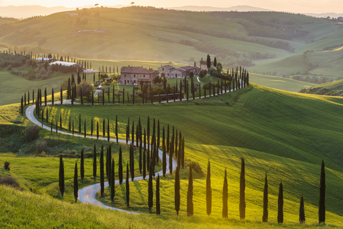 Paisaje toscano en Italia