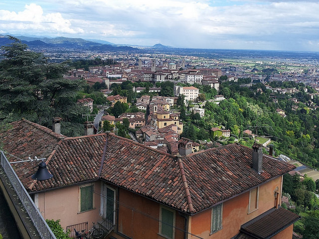Vista desde San Vigilio en Bérgamo