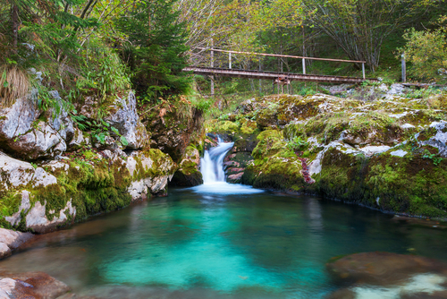Río Isonzo en Eslovenia
