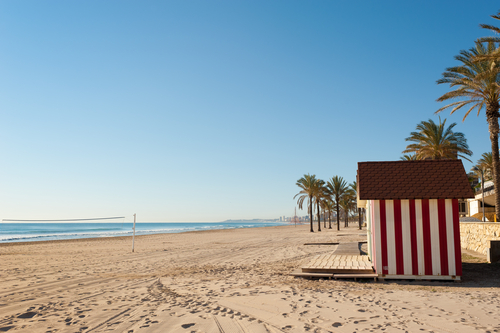 Playa de Muchavista en la costa valenciana