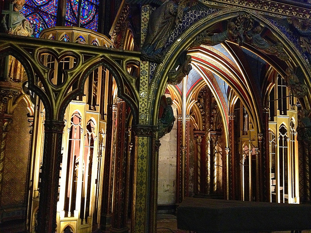 Capilla inferior de la Sainte Chapelle en PArís