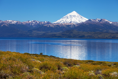 Volcán Lanín en la Patagonia