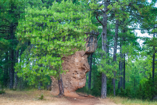 Roca con forma de rostro en la Ciudad Encantada