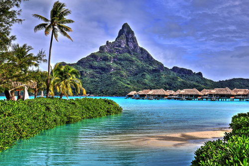 Vista del Monte Otemanu en Bora Bora