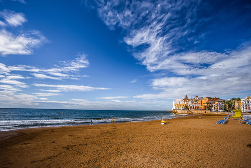 Playa de San Sebastián en Sitges