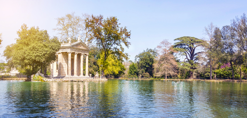 Templo de Aesculapius en la Villa Borghese