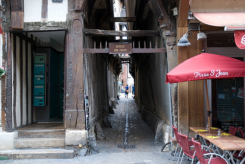Calle de los Gatos en Troyes