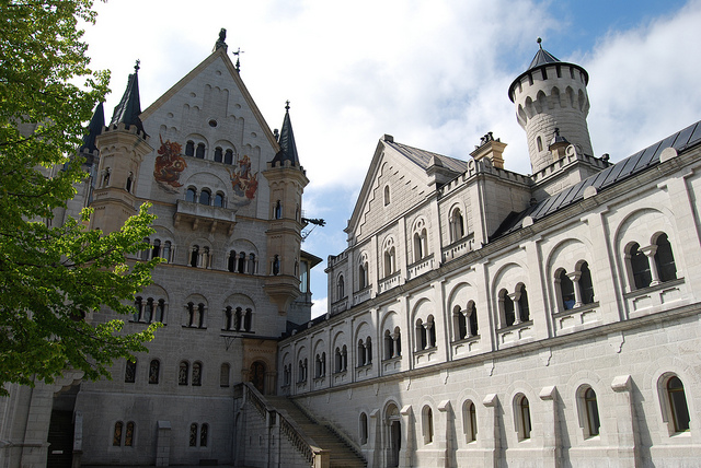 Patio del castillo de Neuschwanstein