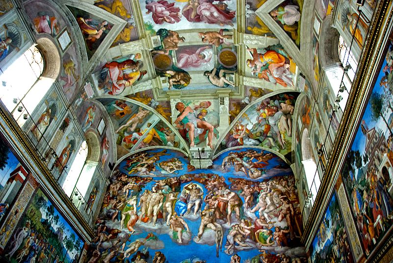 Capilla Sixtina, de Miguel Ángel, uno de los pintores del Renacimiento.