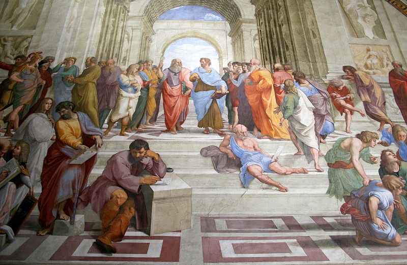 La escuela de Atenas, obra de la pintura renacentista italiana