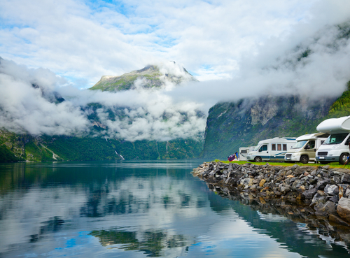 Camping para viajes en autocaravana en Noruega