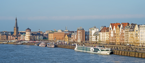 Vista del Rhin en Dusseldorf