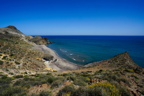 Playas nudistas de España, el Barronal en Níjar