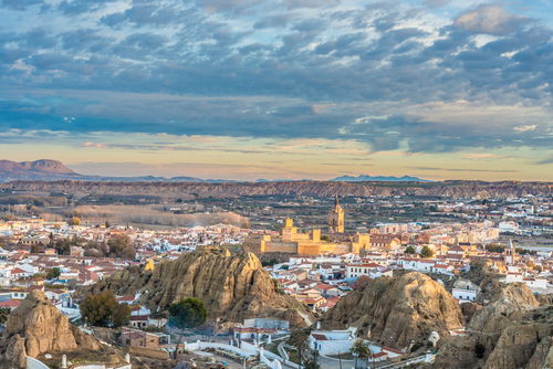 Vista de Guadix en un viaje en globo