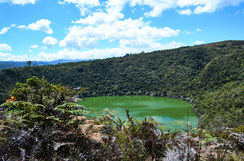 Lago Guatavita en Colombia