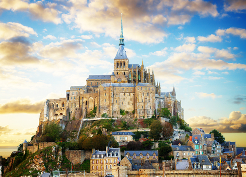 Vista del espectacular Mont Saint-Michel