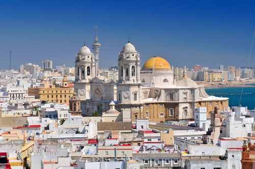 Vista de Cádiz capital desde la torre de Tavira