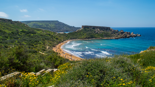Golden Bay una de las grandes playas de Malta