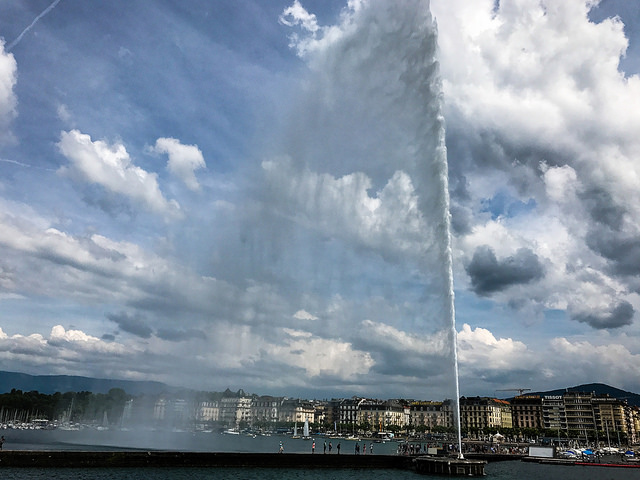 Jet d'eau, uno de los sitios que ver en Ginebra