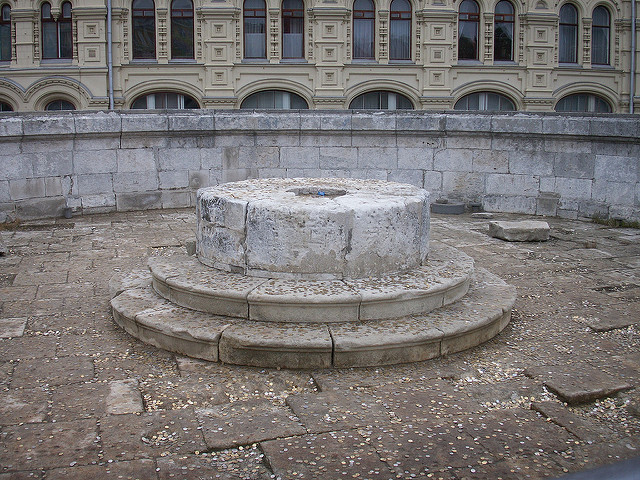 Patíbulo en la Plaza Roja de Moscú
