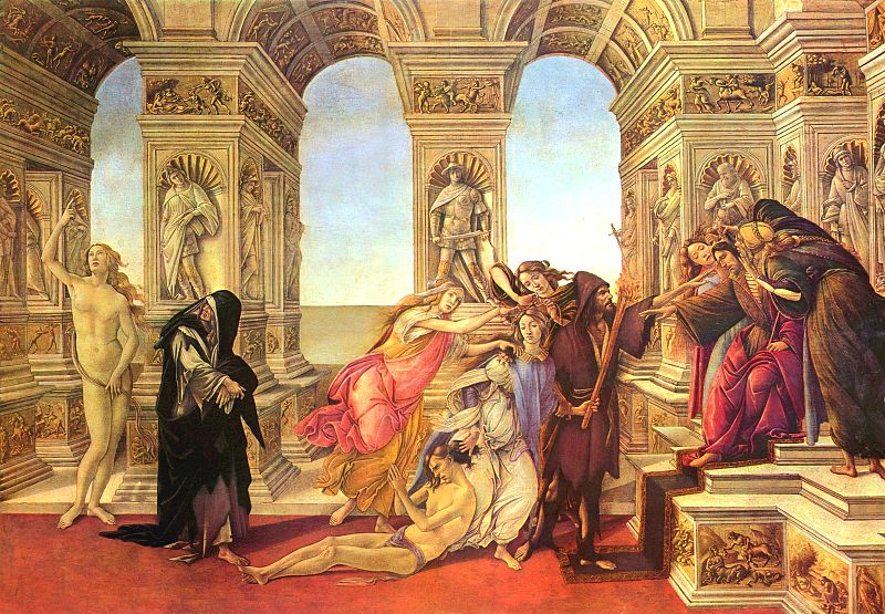 La calumnia de Apeles de Botticelli.